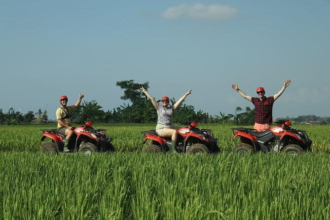 Bali ATV Ride Ubud Waterfall,RiceField,River,Kingkong-Temple cave - The Route: Villages, Rivers, Mud Ponds, Rice Fields, and Waterfalls