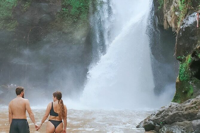Ubud Day Tour: Sacred Monkey Forest, Tegenungan Waterfall, Rice Terrace - Tegenungan Waterfall: the big drop and the step count